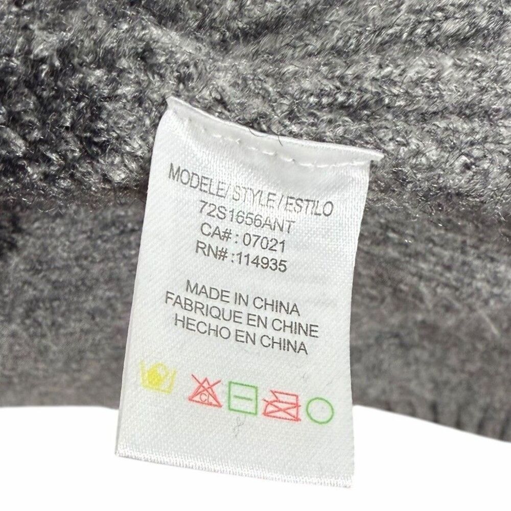 Anthropologie AVERIE LEOPARD XS Grey Black Open Cardigan Sweater Large - Picture 10 of 12
